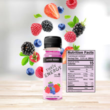 Load image into Gallery viewer, Energy Shots, Energy Drinks, Green Tea Caffeine, Green Coffee Bean Caffeine, MIxed Berry Flavored 2.2 ounce shots