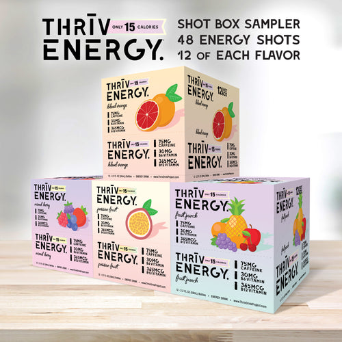 Energy Shots, Energy Drinks, Green Tea Caffeine, Green Coffee Bean Caffeine, Blood Orange 12-Pack, Mixed Berry 12-Pack, Passion Fruit 12-Pack, Fruit Punch 12-Pack, 48 bottle sample pack