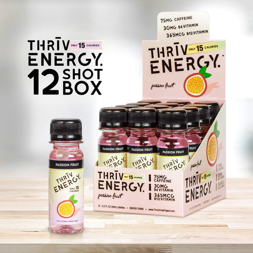 Energy Shots, Energy Drinks, Green Tea Caffeine, Green Coffee Bean Caffeine, Passion Fruit 12-Pack Box