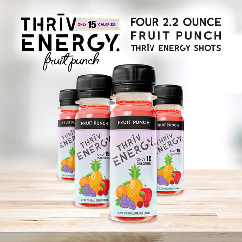 Energy Shots, Energy Drinks, Green Tea Caffeine, Green Coffee Bean Caffeine, Fruit Punch Flavored 2.2 ounce shots