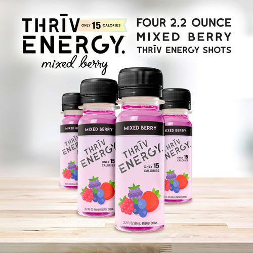 Energy Shots, Energy Drinks, Green Tea Caffeine, Green Coffee Bean Caffeine, MIxed Berry Flavored 2.2 ounce shots