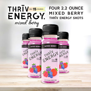 Energy Shots, Energy Drinks, Green Tea Caffeine, Green Coffee Bean Caffeine, MIxed Berry Flavored 2.2 ounce shots